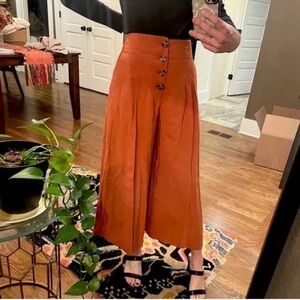 ZARA High Waisted Wide Leg Loose Trouser Pant Size XS